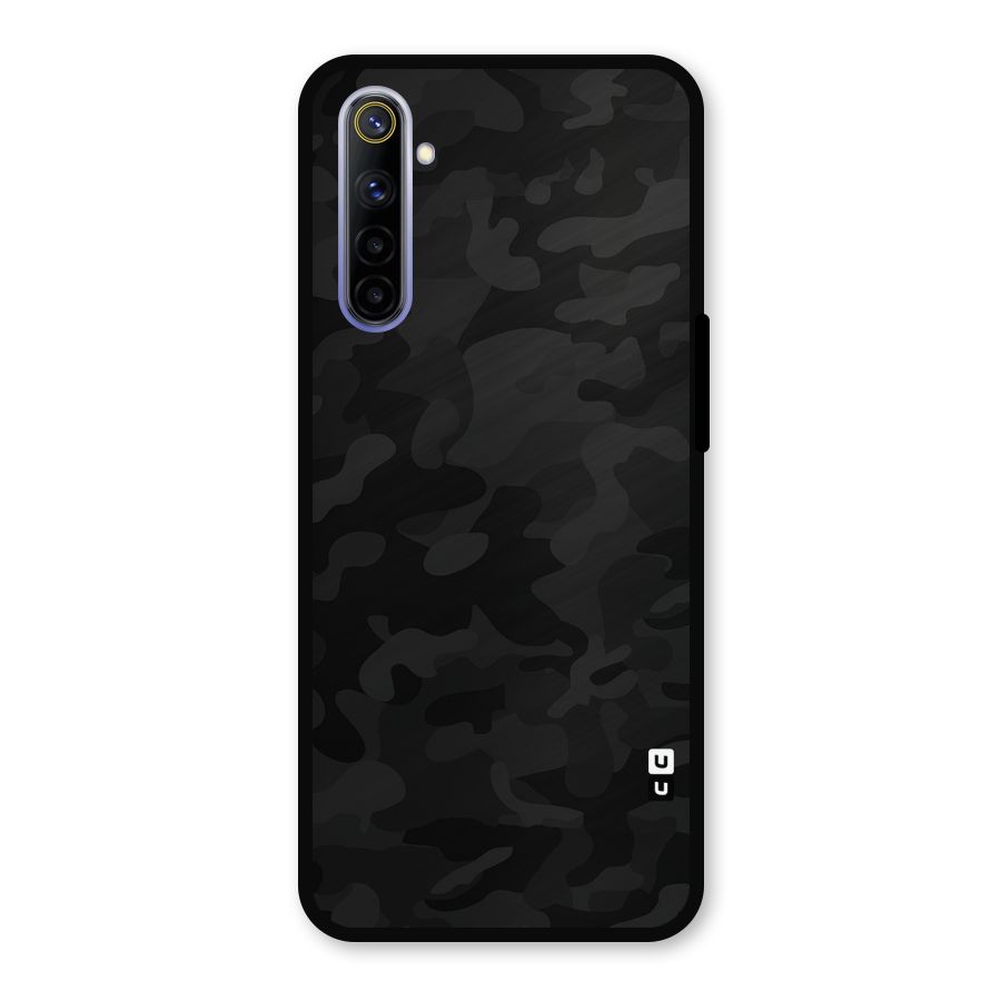 Black Camouflage Metal Back Case for Realme 6i