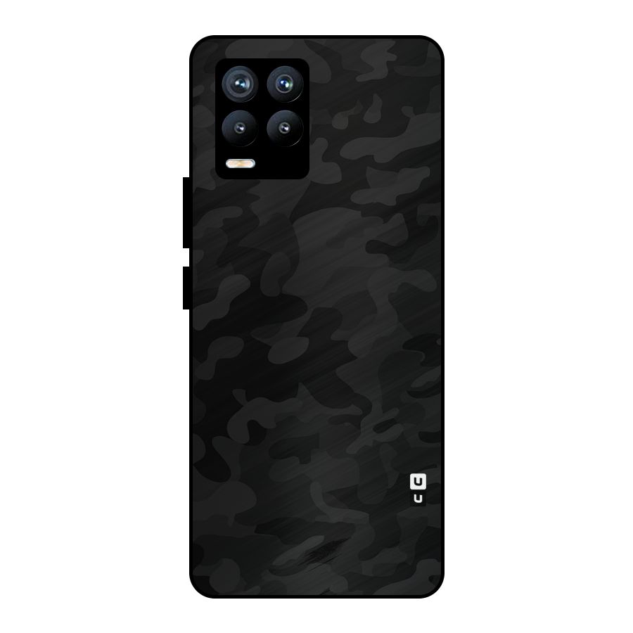 Black Camouflage Metal Back Case for Realme 8 Pro