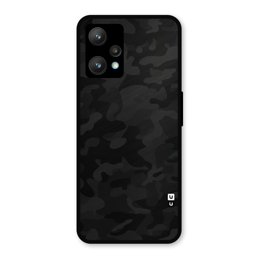 Black Camouflage Metal Back Case for Realme 9