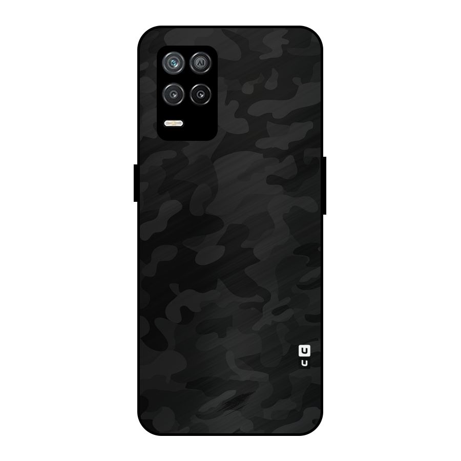 Black Camouflage Metal Back Case for Realme 9 5G