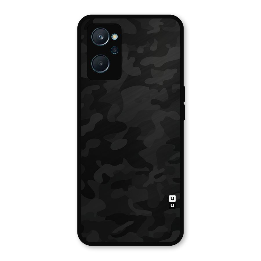 Black Camouflage Metal Back Case for Realme 9i