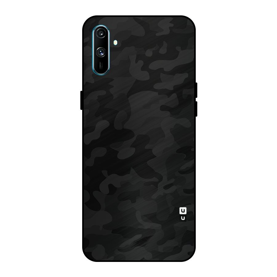 Black Camouflage Metal Back Case for Realme C3
