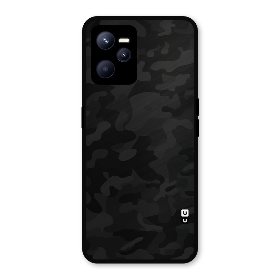 Black Camouflage Metal Back Case for Realme C35