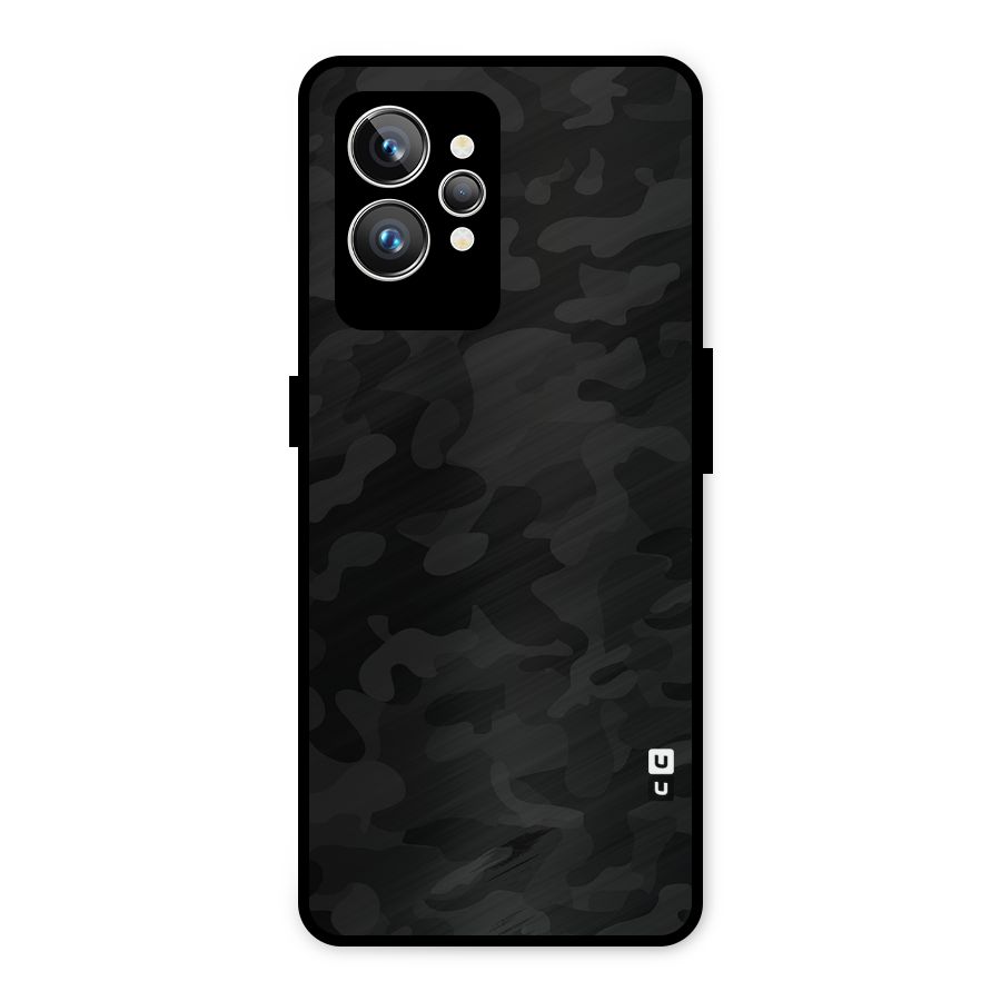 Black Camouflage Metal Back Case for Realme GT2 Pro