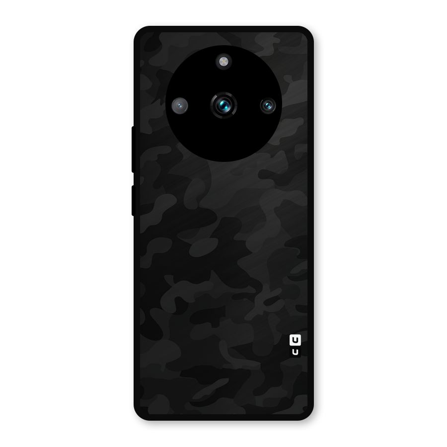Black Camouflage Metal Back Case for Realme Narzo 60 Pro