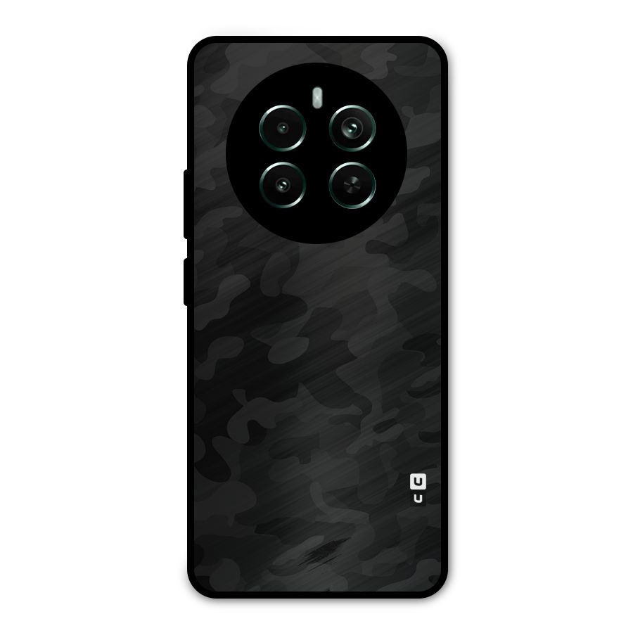 Black Camouflage Metal Back Case for Realme Narzo 70 Pro