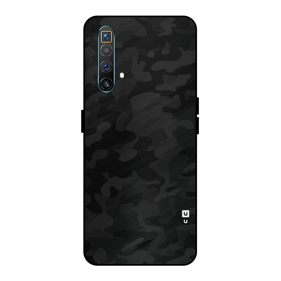 Black Camouflage Metal Back Case for Realme X3 SuperZoom