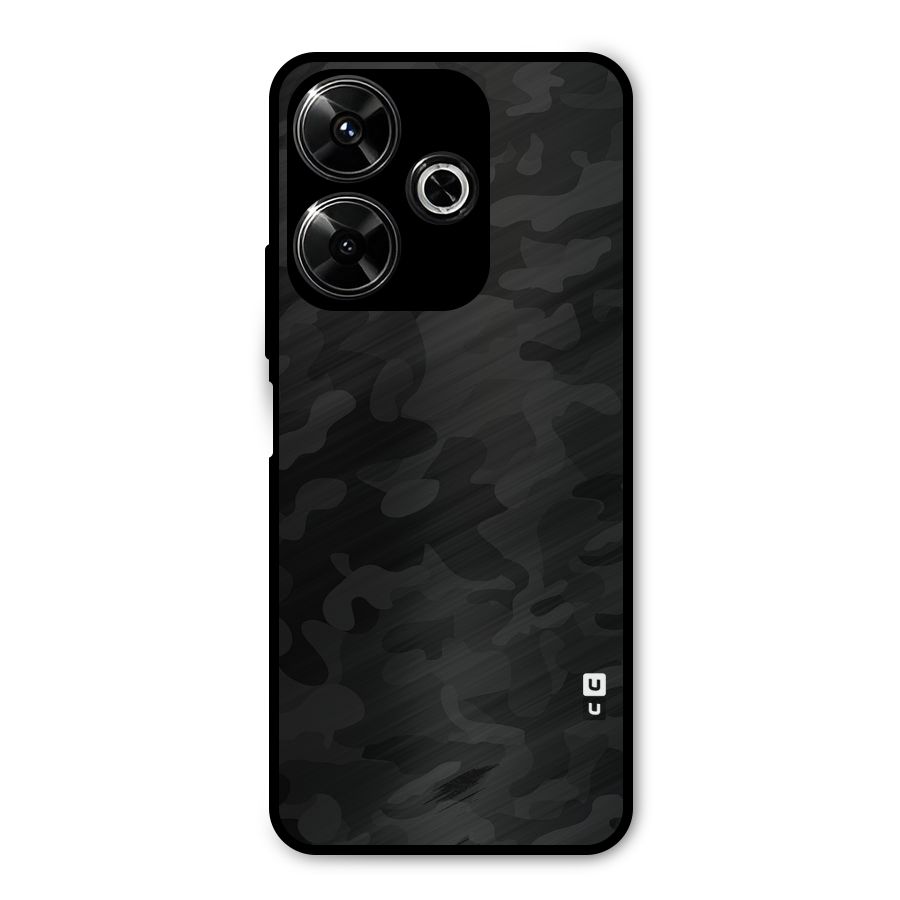 Black Camouflage Metal Back Case for Redmi 13 5G