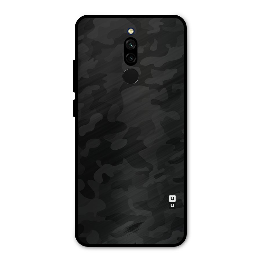 Black Camouflage Metal Back Case for Redmi 8