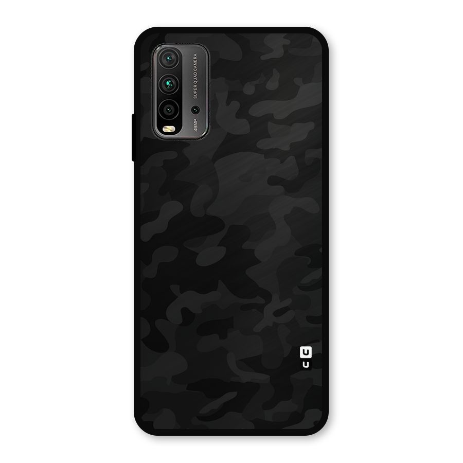 Black Camouflage Metal Back Case for Redmi 9 Power