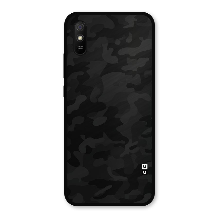 Black Camouflage Metal Back Case for Redmi 9a