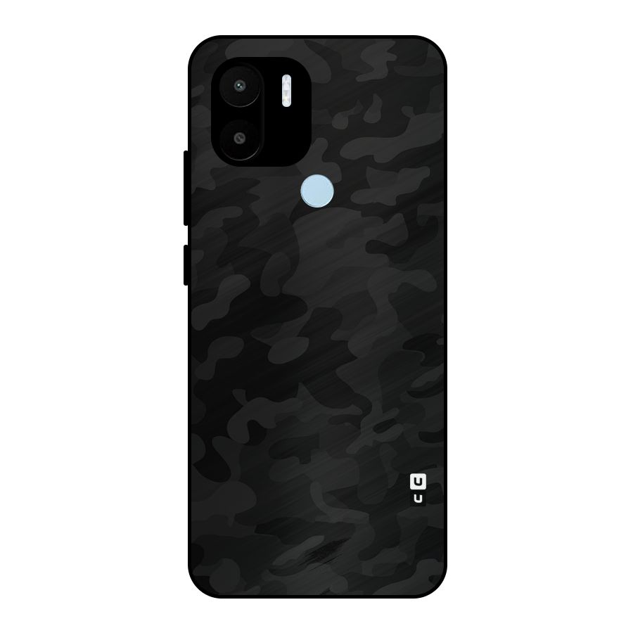 Black Camouflage Metal Back Case for Redmi A1+