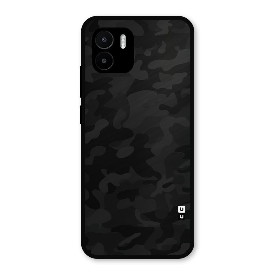 Black Camouflage Metal Back Case for Redmi A2