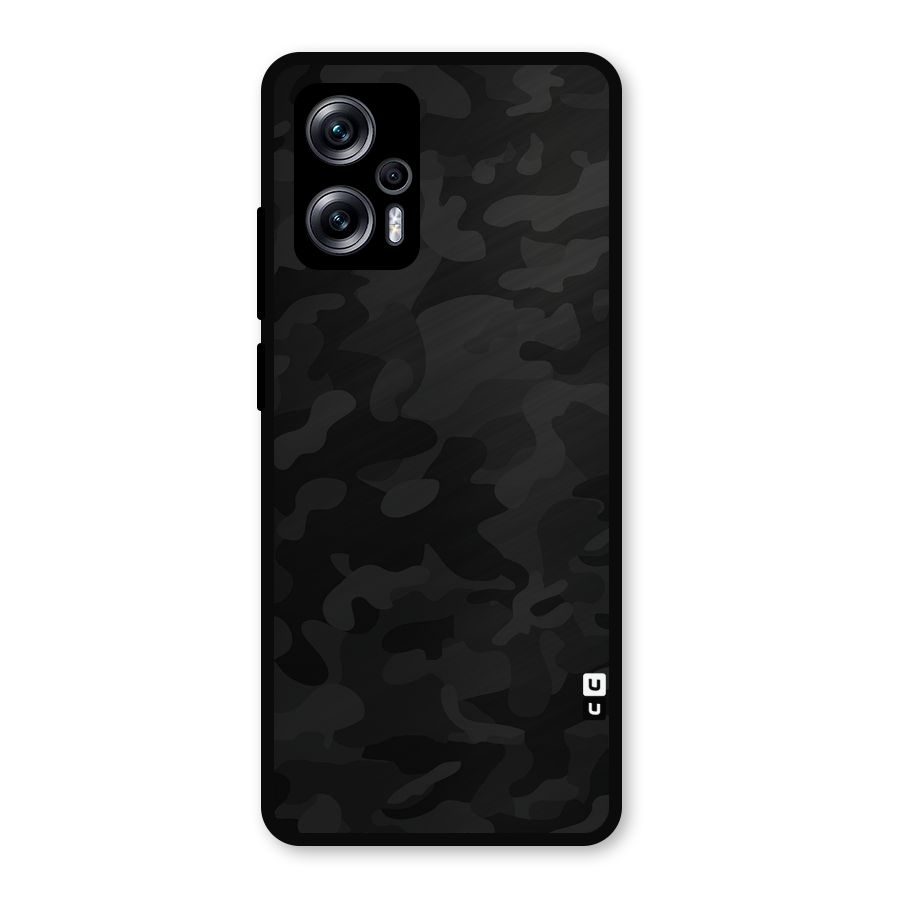 Black Camouflage Metal Back Case for Redmi K50i