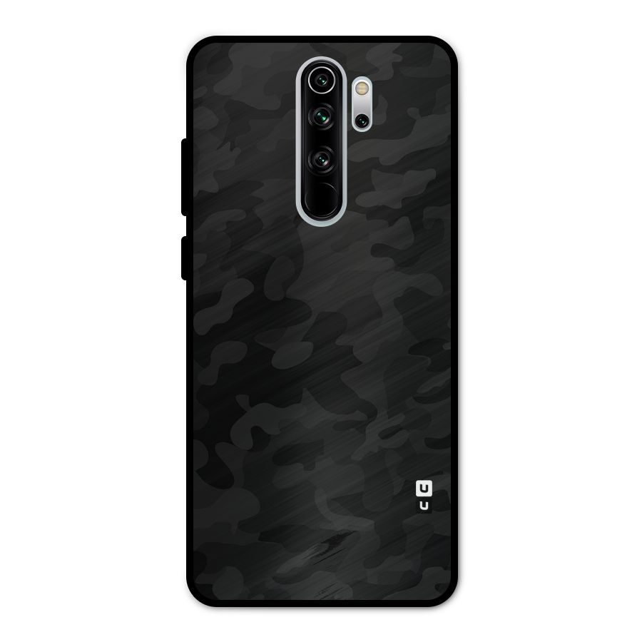 Black Camouflage Metal Back Case for Redmi Note 8 Pro