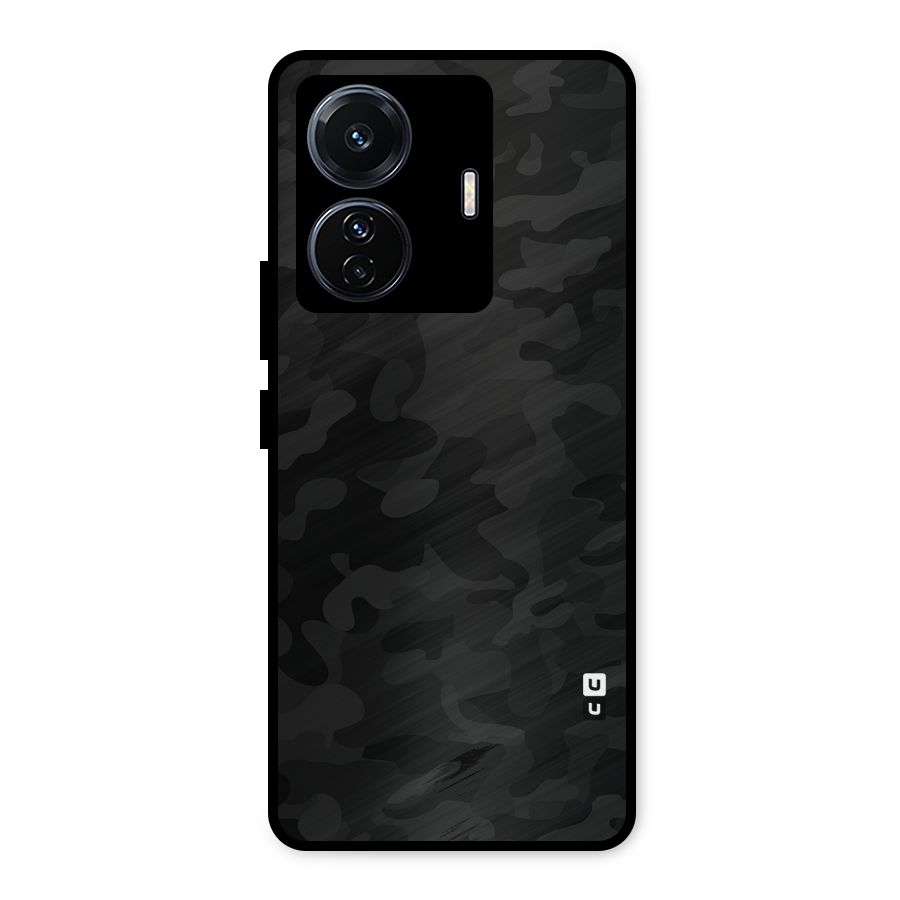 Black Camouflage Metal Back Case for Vivo T1 Pro