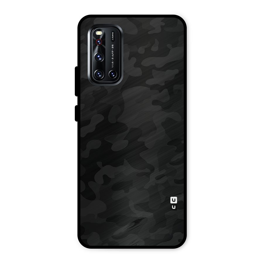 Black Camouflage Metal Back Case for Vivo V19