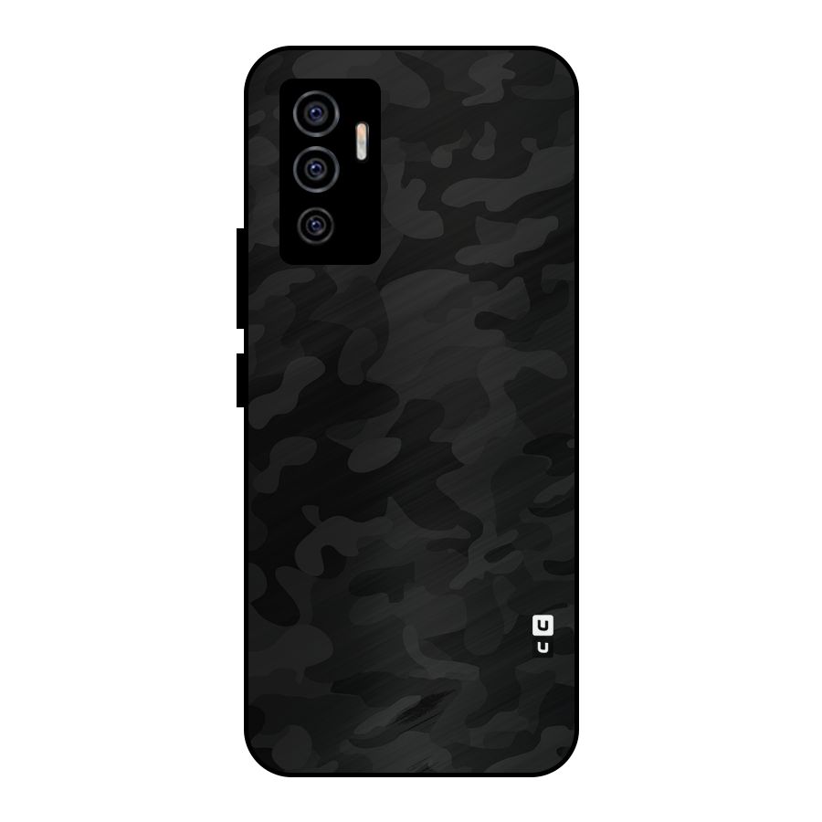 Black Camouflage Metal Back Case for Vivo V23e