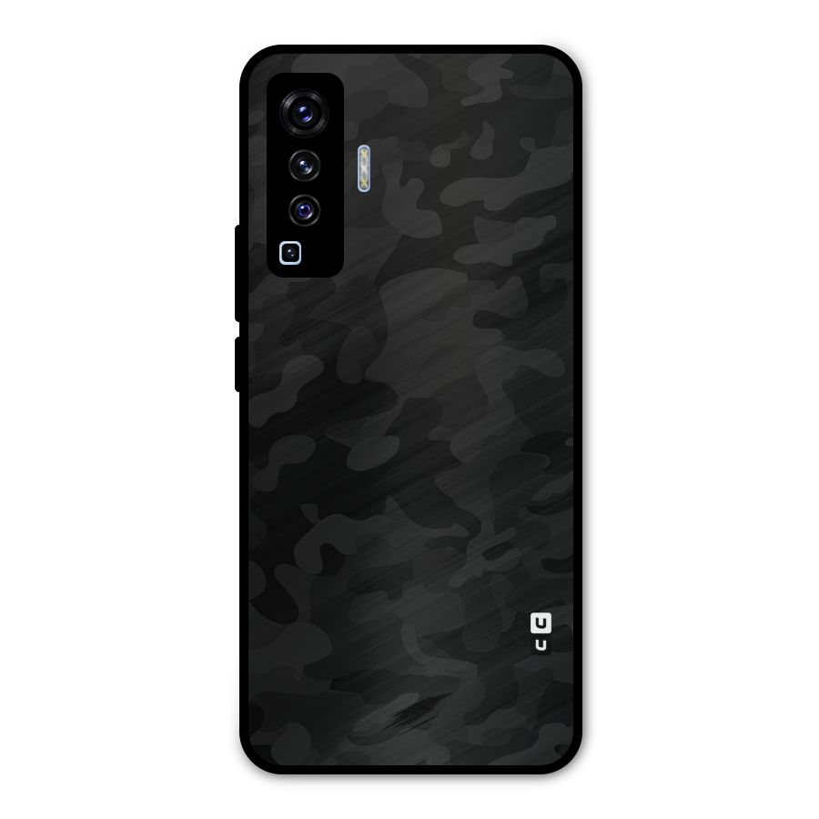 Black Camouflage Metal Back Case for Vivo X50