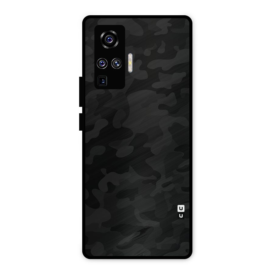 Black Camouflage Metal Back Case for Vivo X50 Pro