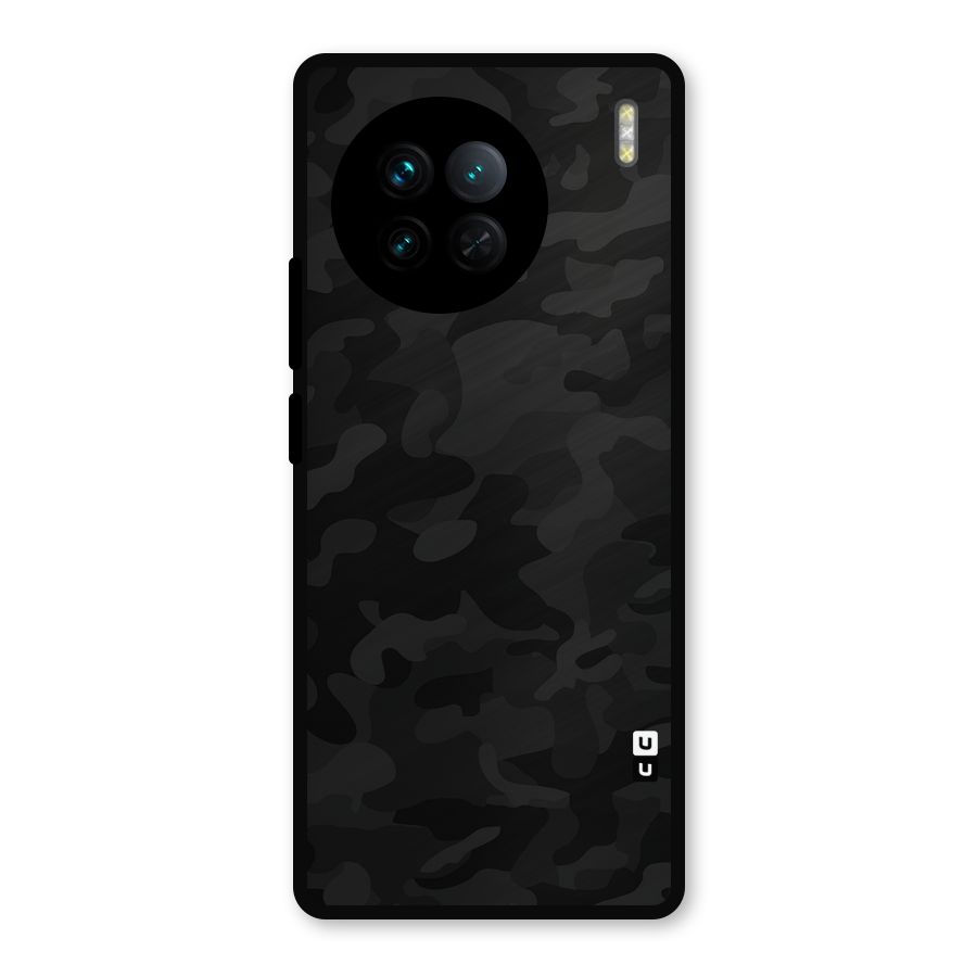 Black Camouflage Metal Back Case for Vivo X90