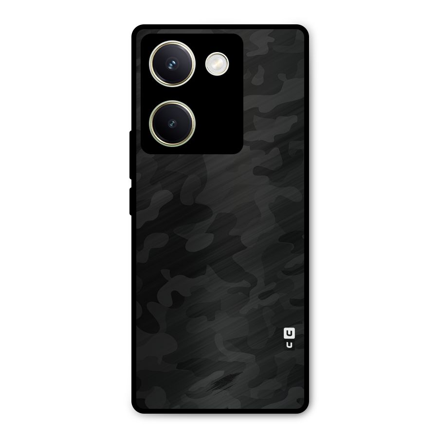 Black Camouflage Metal Back Case for Vivo Y200 Pro