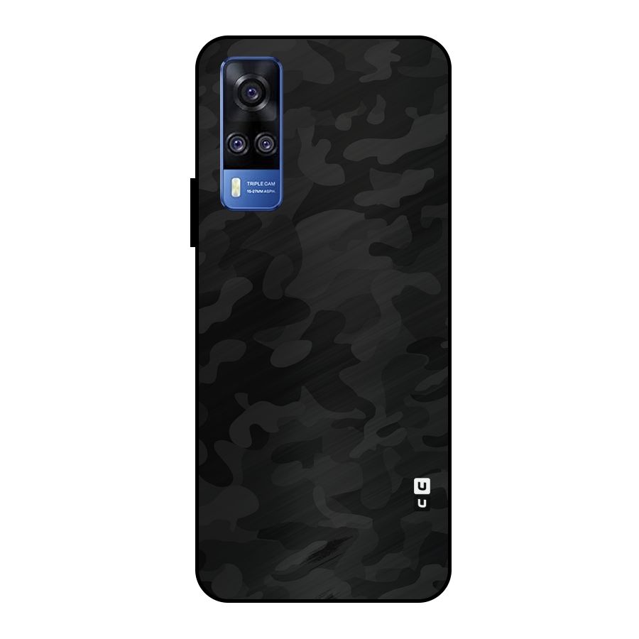 Black Camouflage Metal Back Case for Vivo Y51