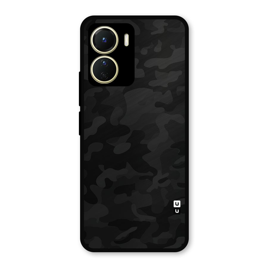 Black Camouflage Metal Back Case for Vivo Y56