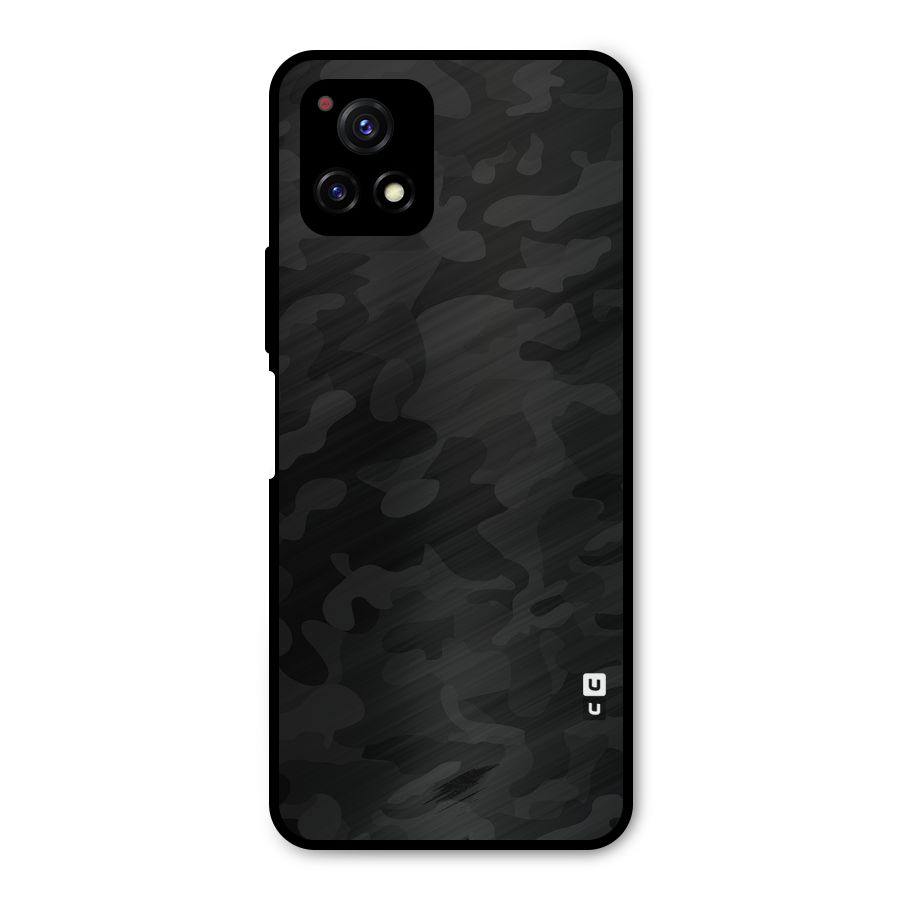 Black Camouflage Metal Back Case for Vivo Y72 5G
