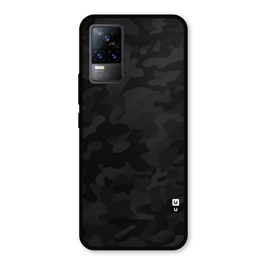 Black Camouflage Metal Back Case for Vivo Y73