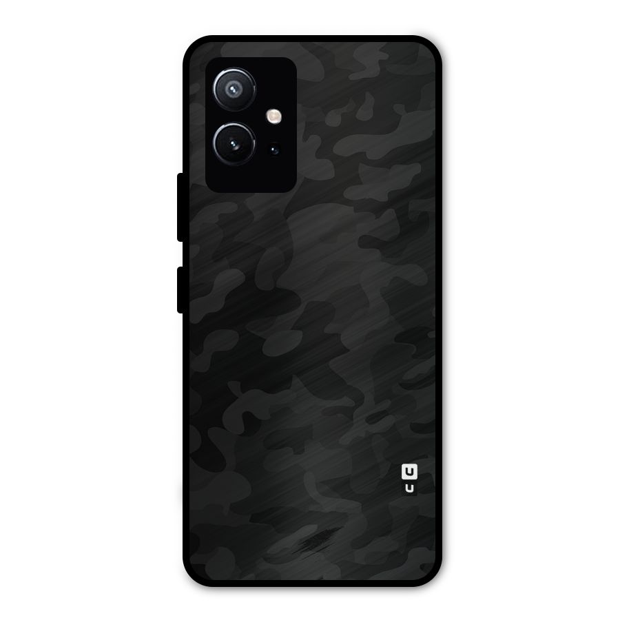 Black Camouflage Metal Back Case for Vivo Y75 5G