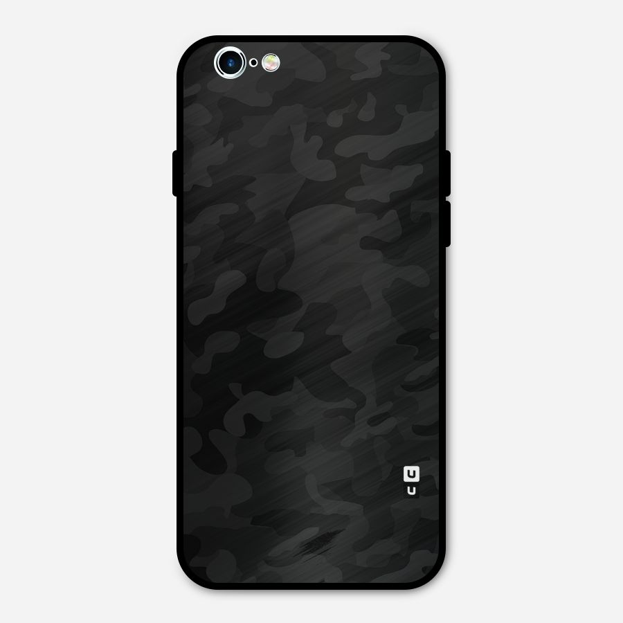 Black Camouflage Metal Back Case for iPhone 6 6s