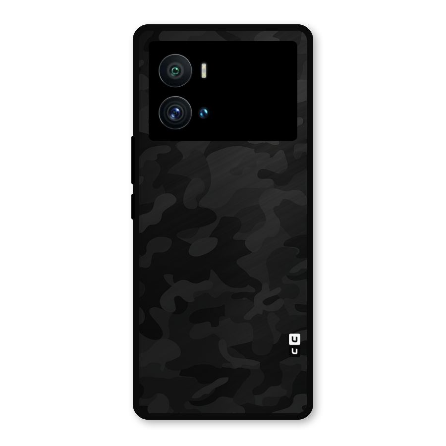 Black Camouflage Metal Back Case for iQOO 9 Pro