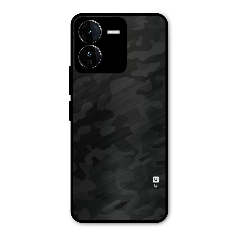 Black Camouflage Metal Back Case for iQOO Z9