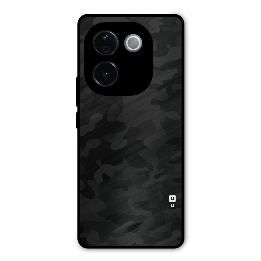 Black Camouflage Metal Back Case for iQOO Z9s Pro