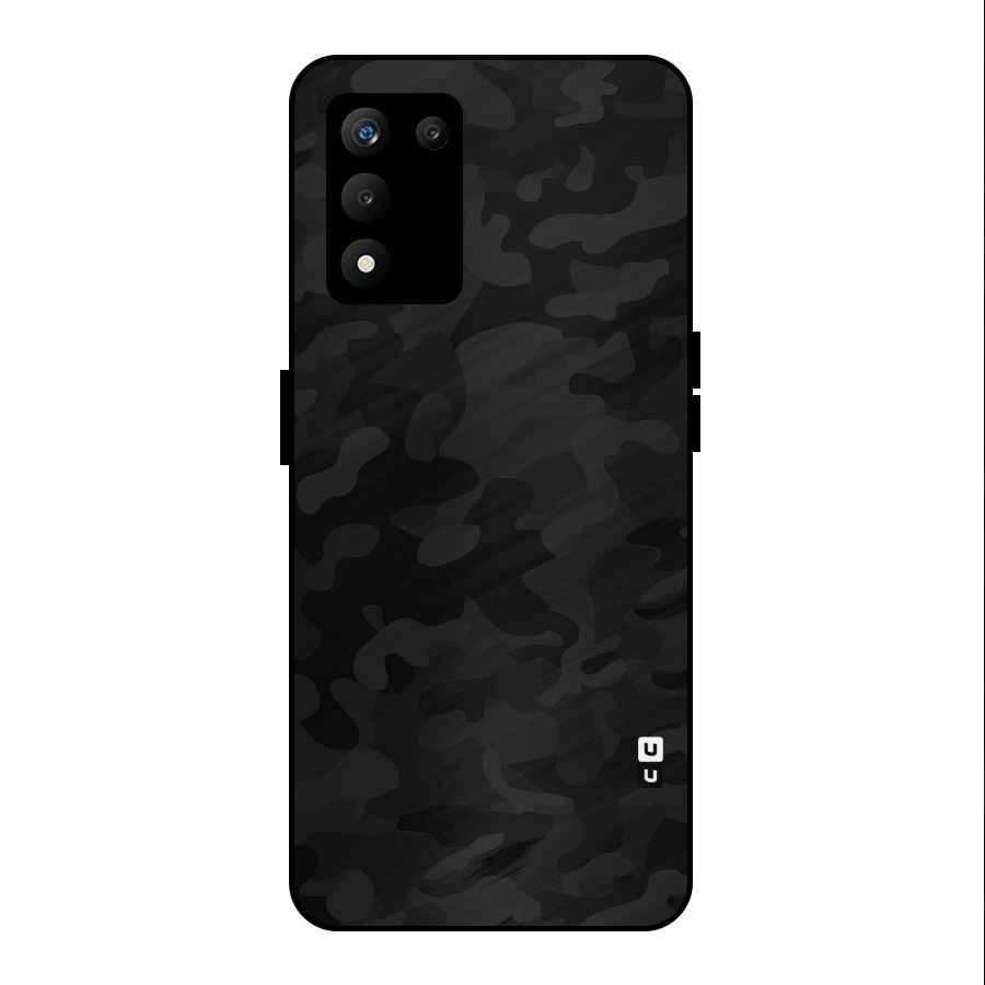 Black Camouflage Metal Back Case for realme 9 5G SE
