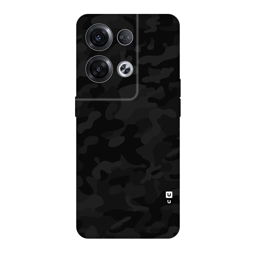 Black Camouflage Original Polycarbonate Back Case for Oppo Reno8 Pro 5G