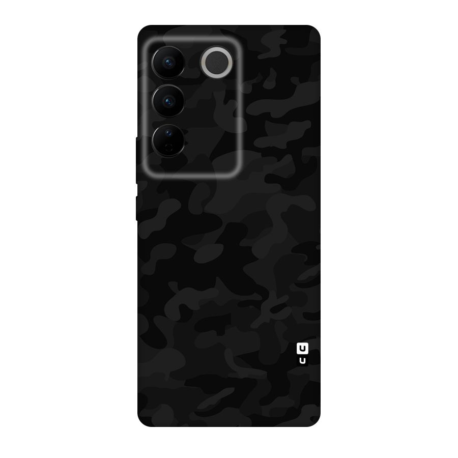 Black Camouflage Original Polycarbonate Back Case for Vivo V27