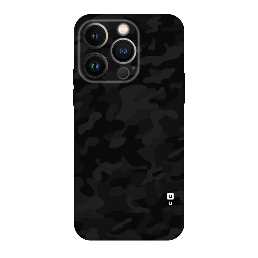 Black Camouflage Original Polycarbonate Back Case for iPhone 14 Pro