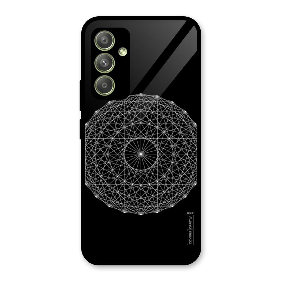 Black Clipart Glass Back Case for Galaxy A54
