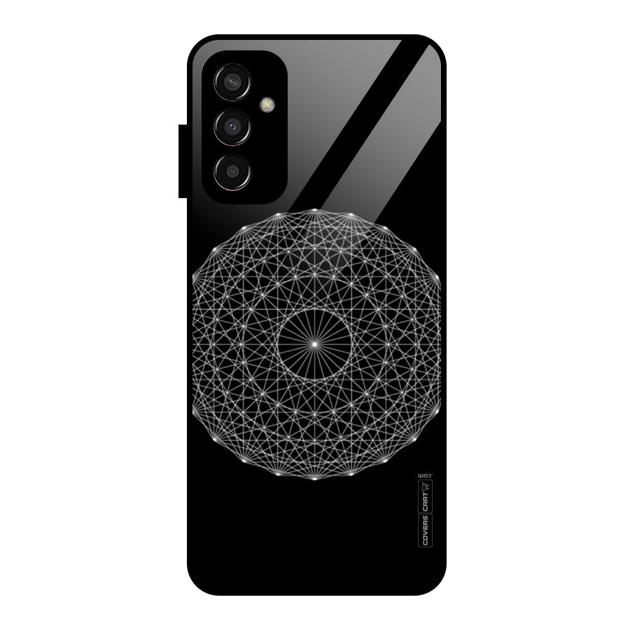 Black Clipart Glass Back Case for Galaxy F13