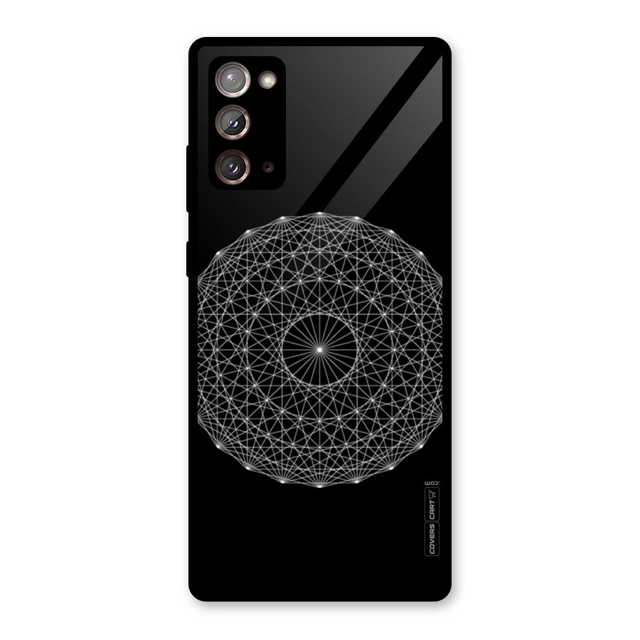 Black Clipart Glass Back Case for Galaxy Note 20