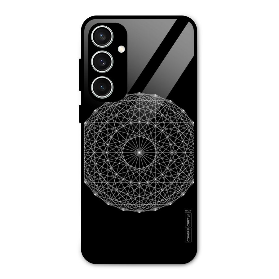 Black Clipart Glass Back Case for Galaxy S23 FE