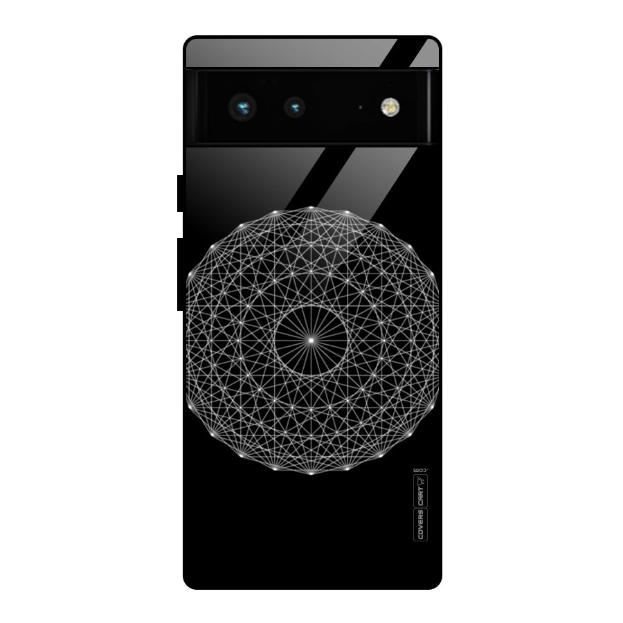 Black Clipart Glass Back Case for Google Pixel 6
