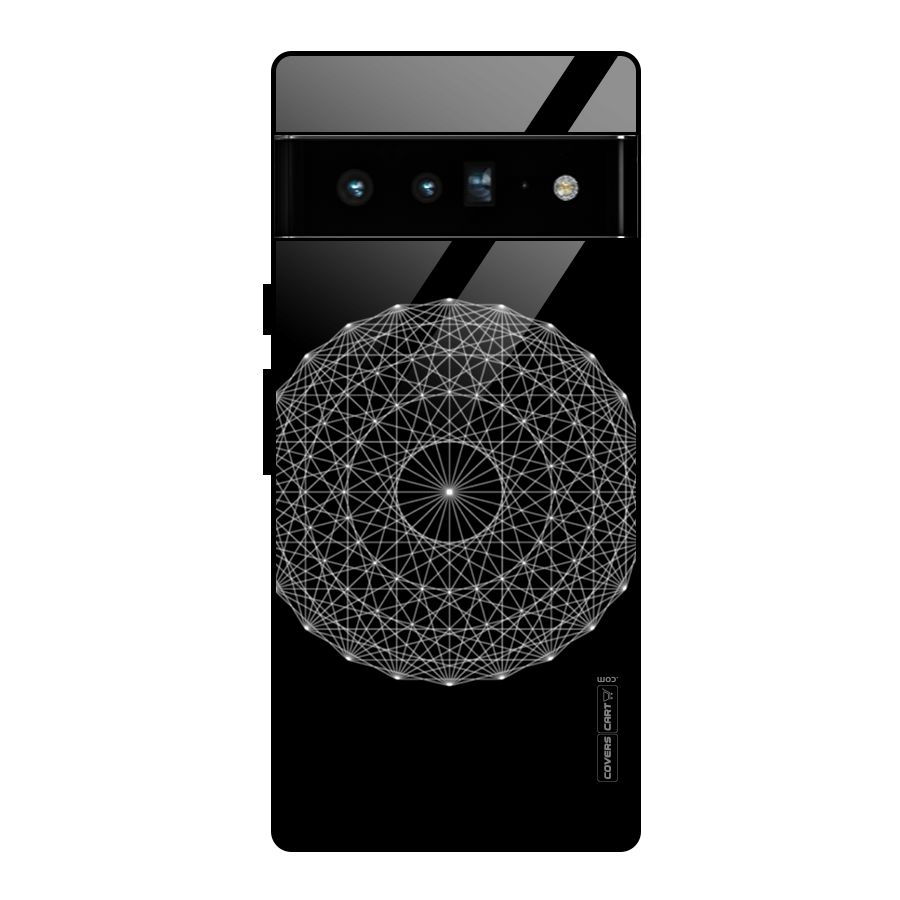 Black Clipart Glass Back Case for Google Pixel 6 Pro