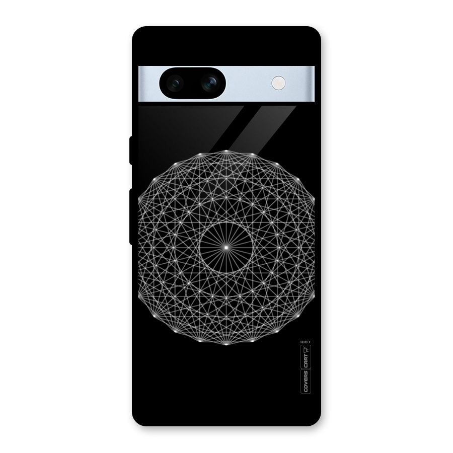 Black Clipart Glass Back Case for Google Pixel 7a