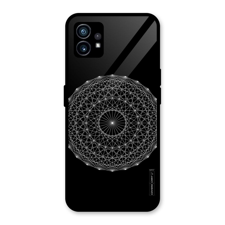 Black Clipart Glass Back Case for Nothing Phone 1