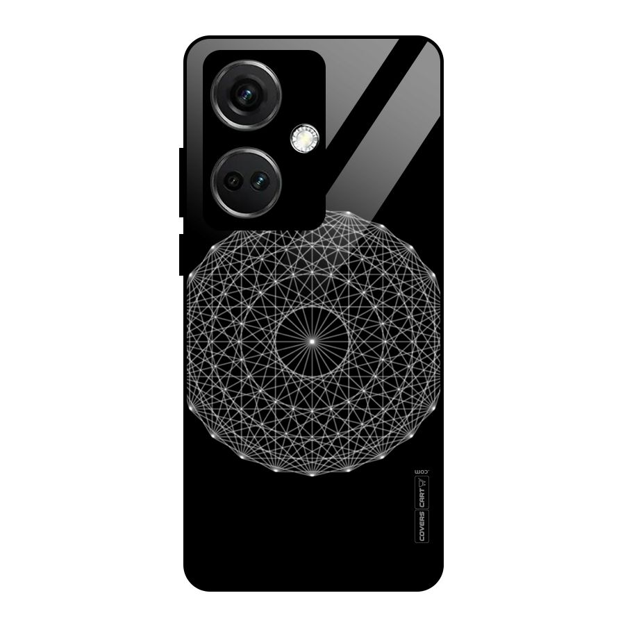 Black Clipart Glass Back Case for OnePlus Nord CE 3 5G