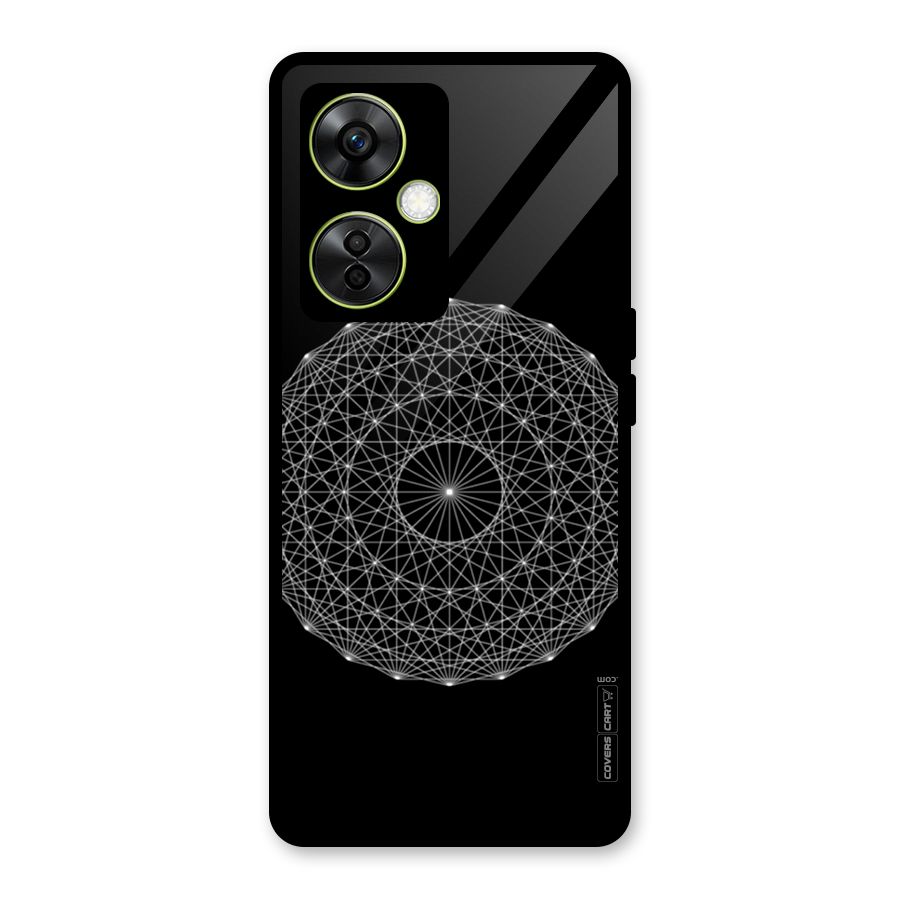 Black Clipart Glass Back Case for OnePlus Nord CE 3 Lite