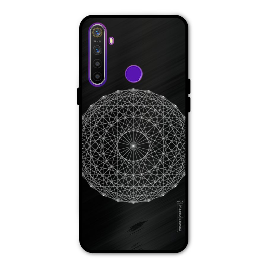 Black Clipart Glass Back Case for Realme 5s
